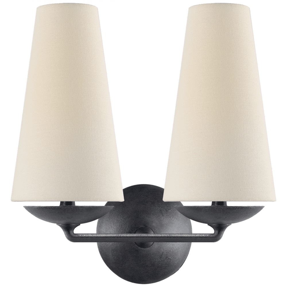 Visual Comfort Signature Fontaine Double Wall Sconce Aged Iron