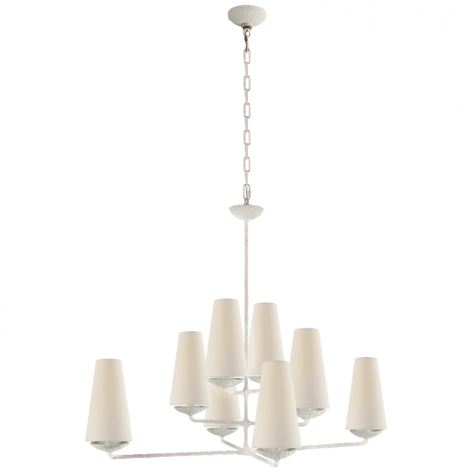 Visual Comfort Signature Fontaine Large Offset Chandelier Plaster White