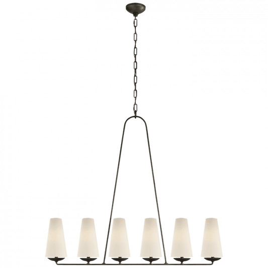 Visual Comfort Signature Fontaine Linear Chandelier Gilded Plaster