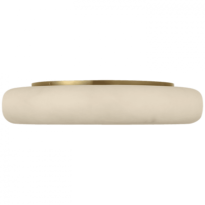 Visual Comfort Signature Formosa 22 Alabaster and Antique-Burnished Brass