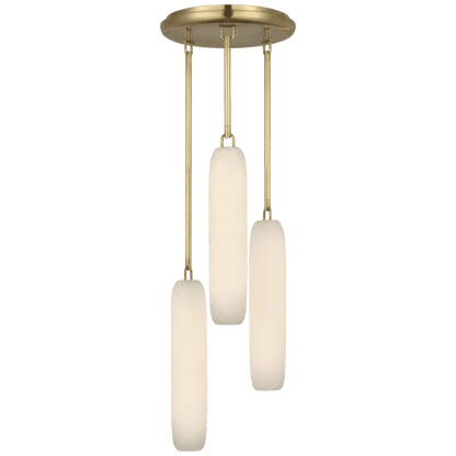 Visual Comfort Signature Formosa 3-Light Pendant Antique-Burnished Brass