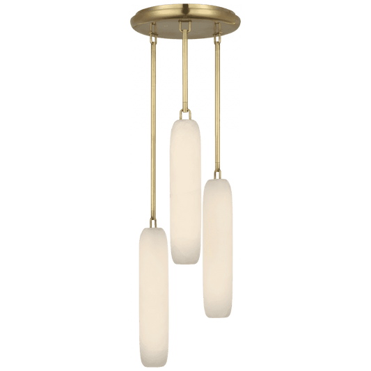 Visual Comfort Signature Formosa 3-Light Pendant Antique-Burnished Brass