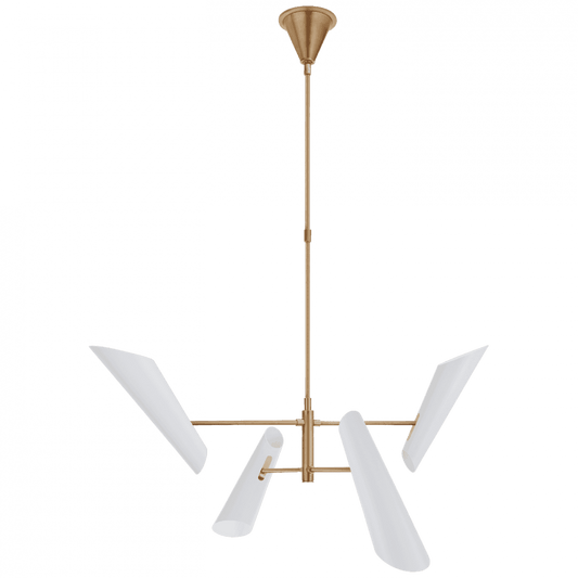 Visual Comfort Signature Franca Chandelier Hand-Rubbed Antique Brass