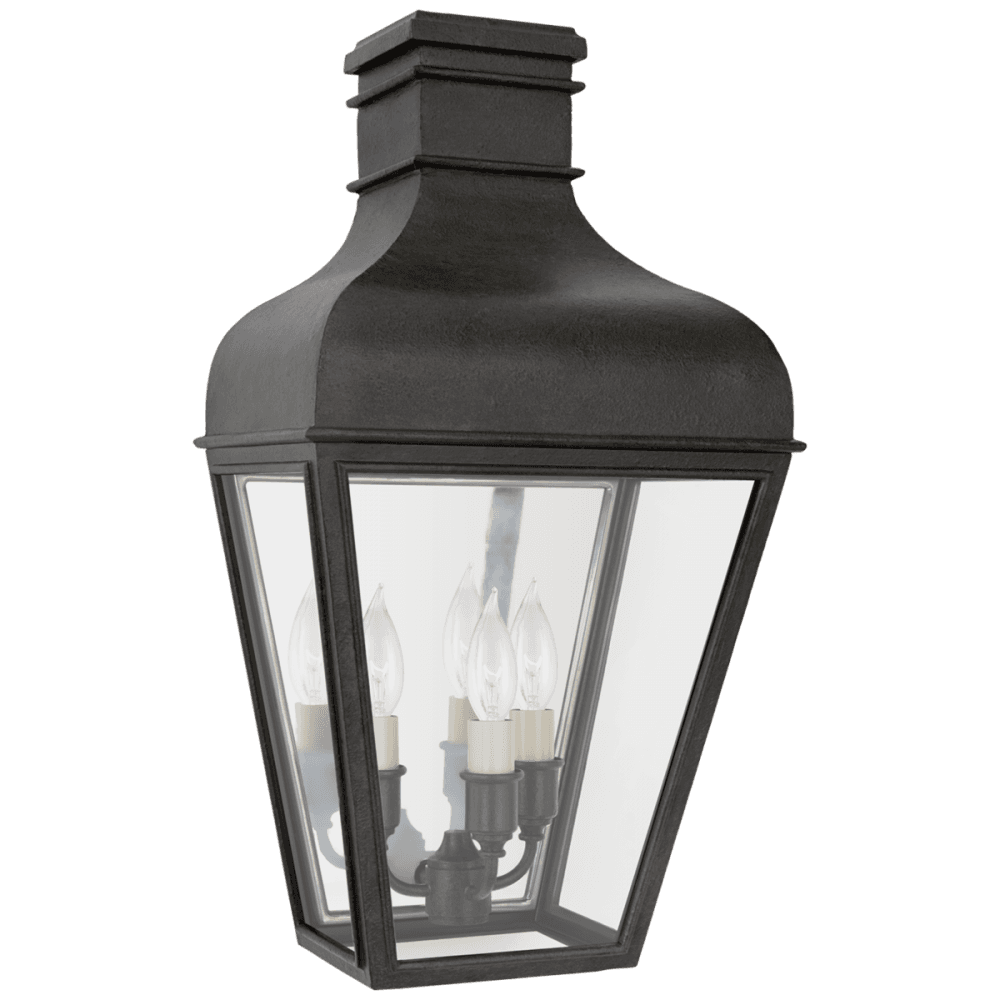 Visual Comfort Signature Fremont 3/4 Outdoor Wall Lantern French Rust
