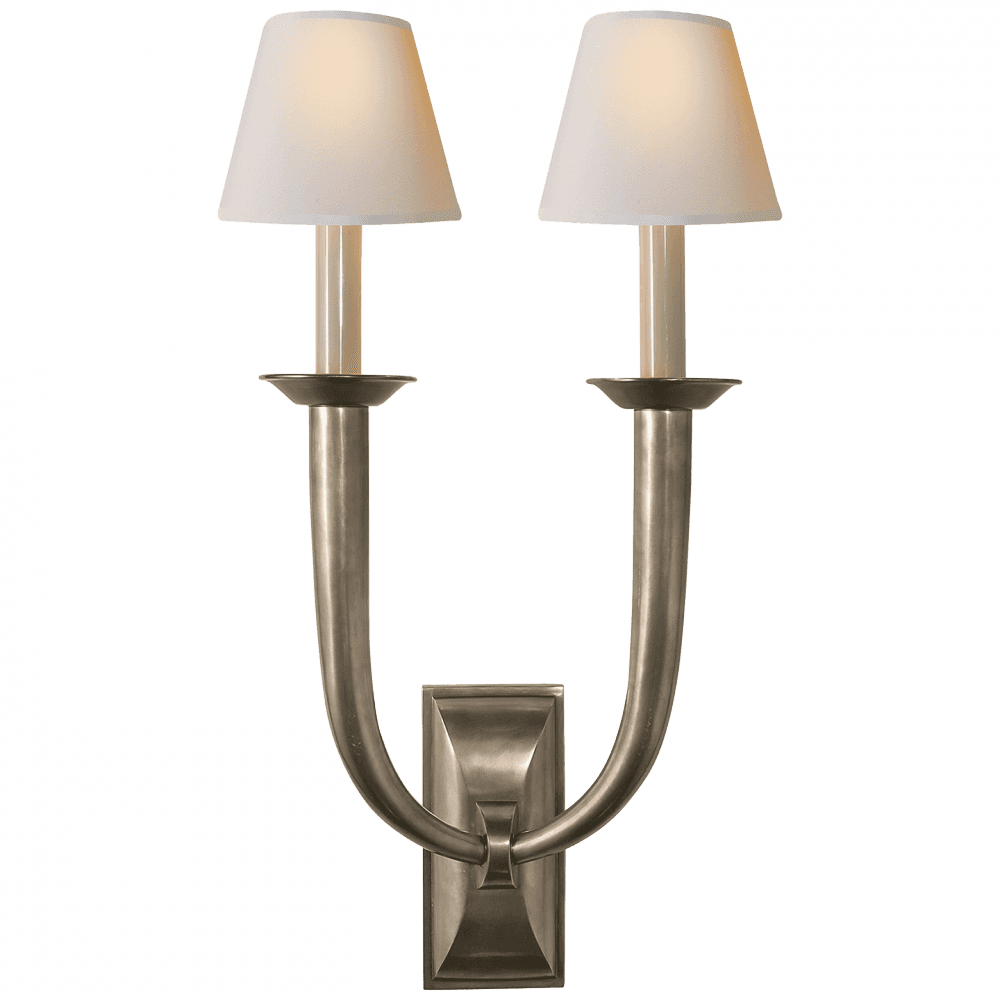 Visual Comfort Signature French Deco Horn Wall Sconce Bronze
