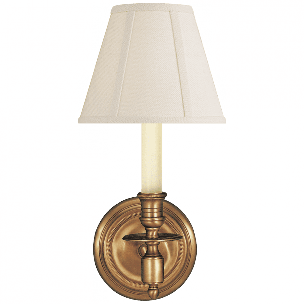Visual Comfort Signature French Wall Sconce Hand-Rubbed Antique Brass