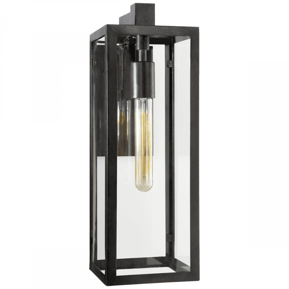 Visual Comfort Signature Fresno Framed Outdoor Wall Sconce Aged Iron