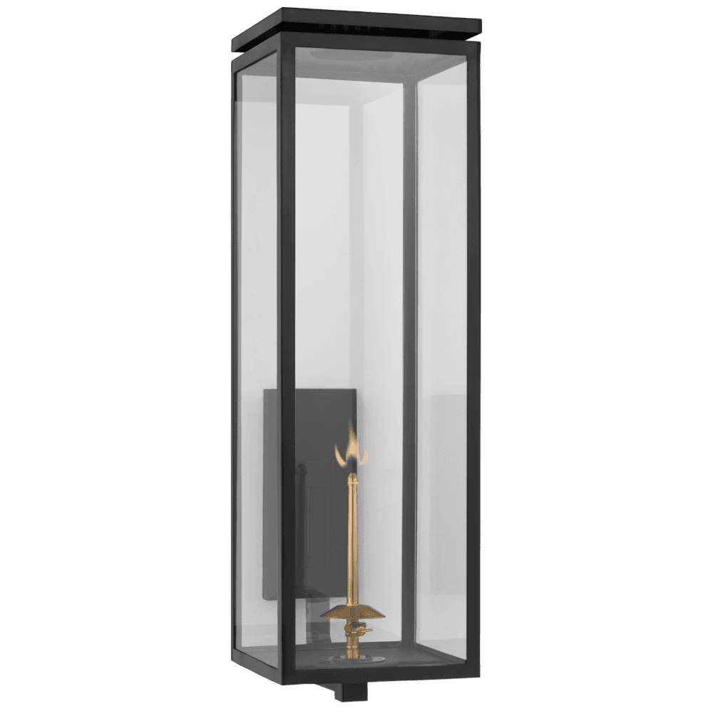 Visual Comfort Signature Fresno Grande Bracketed Gas Wall Lantern Matte Black