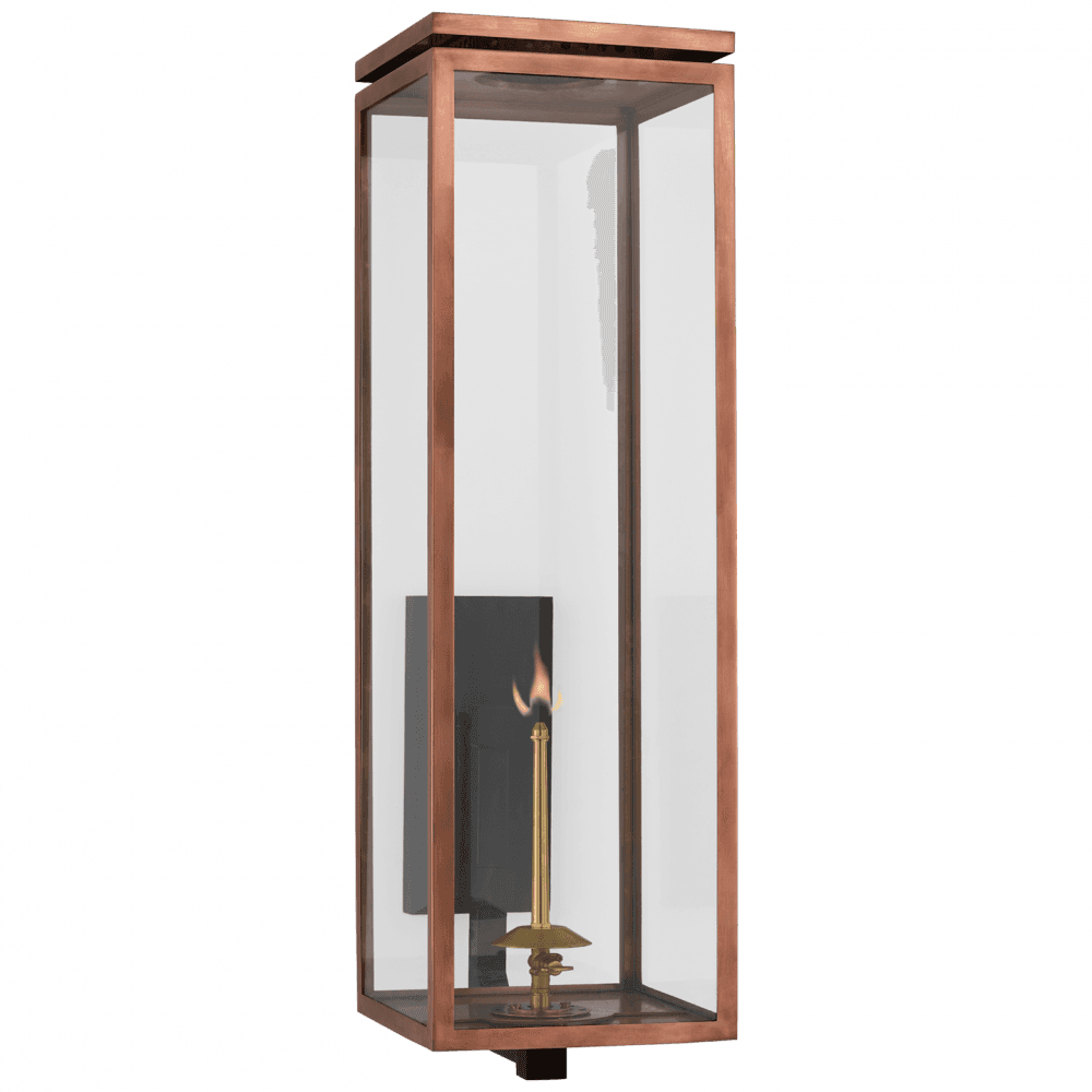 Visual Comfort & Co. Signature Collection Fresno Grande Bracketed Gas Wall Lantern, 1-Light, Soft Copper, 30.5"H (CHO 2562SC-CG D03QT)