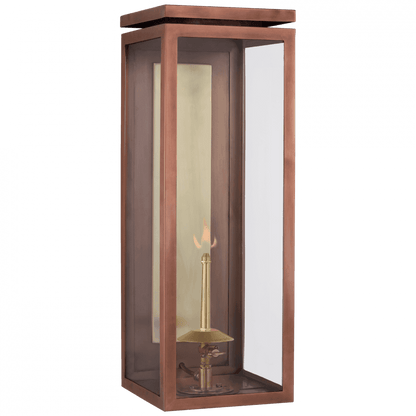 Visual Comfort Signature Fresno Large 3/4 Gas Wall Lantern Soft Copper