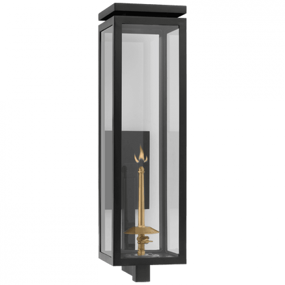 Visual Comfort Signature Fresno Large Bracketed Gas Wall Lantern Matte Black