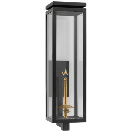 Visual Comfort Signature Fresno Large Bracketed Gas Wall Lantern Matte Black