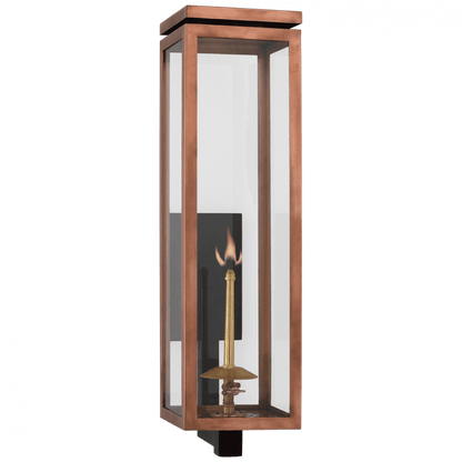 Visual Comfort & Co. Signature Collection Fresno Large Bracketed Gas Wall Lantern, 1-Light, Soft Copper, 22.75"H (CHO 2561SC-CG D02TE)