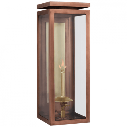 Visual Comfort Signature Fresno Medium 3/4 Gas Wall Lantern Soft Copper