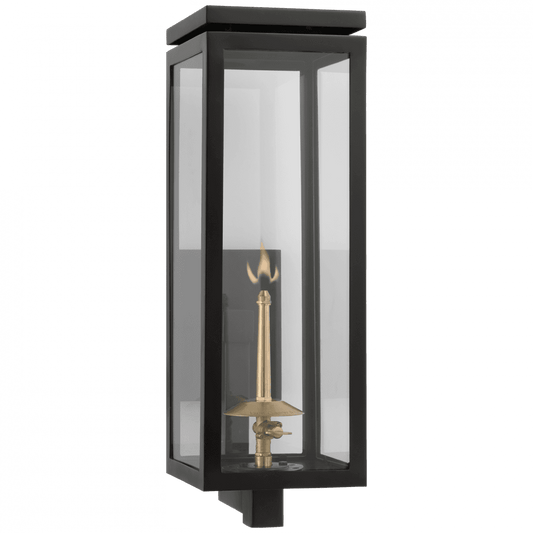Visual Comfort Signature Fresno Medium Bracketed Gas Wall Lantern Matte Black