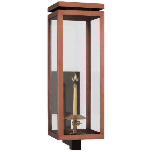 Visual Comfort Signature Fresno Medium Bracketed Gas Wall Lantern Soft Copper