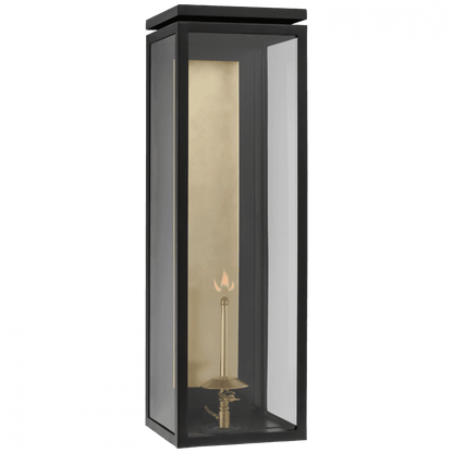 Visual Comfort Signature Fresno X-Large 3/4 Gas Wall Lantern Matte Black