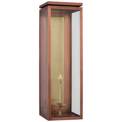 Visual Comfort Signature Fresno X-Large 3/4 Gas Wall Lantern Soft Copper