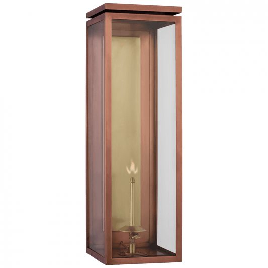Visual Comfort Signature Fresno X-Large 3/4 Gas Wall Lantern Soft Copper