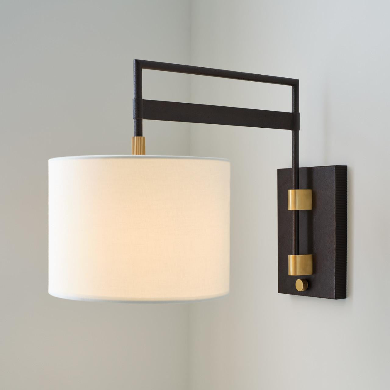 Visual Comfort Signature Gael Medium Articulating Wall Light Antique Brass