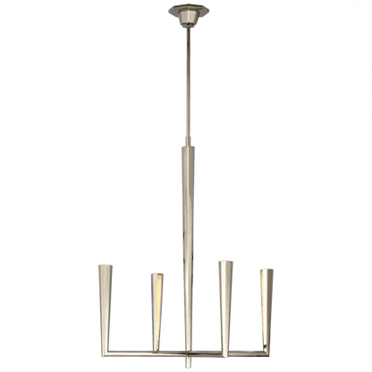 Visual Comfort Signature Galahad Small Chandelier Polished Nickel