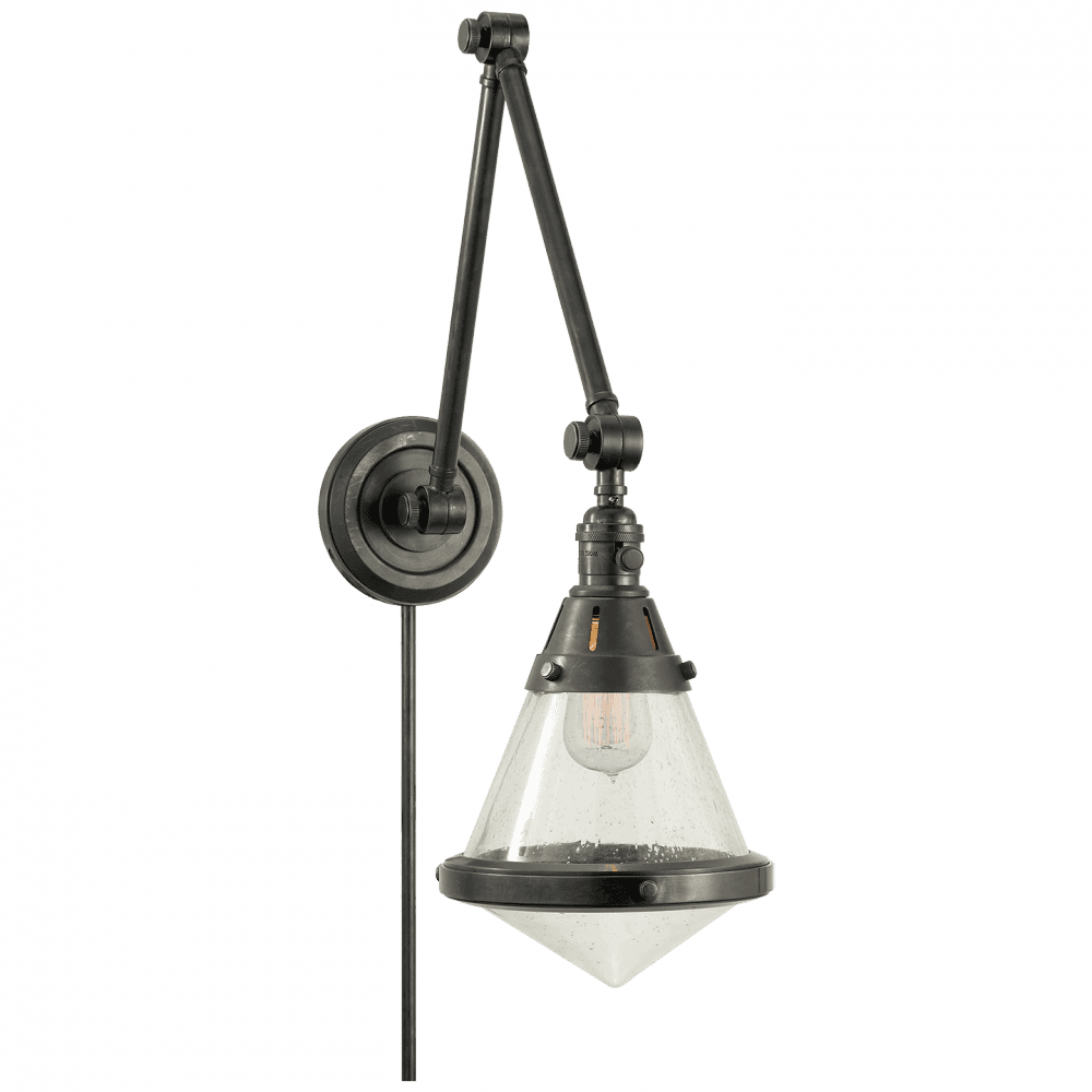 Visual Comfort Signature Gale Library Wall Sconce With Plug Bronze