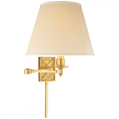 Visual Comfort Signature Gene Swing Arm Wall Lamp Natural Brass