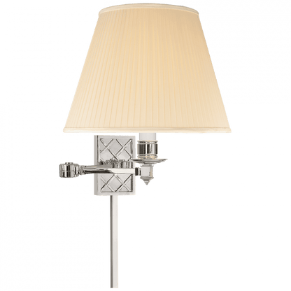 Visual Comfort Signature Gene Swing Arm Wall Sconce With Plug Polished Nickel
