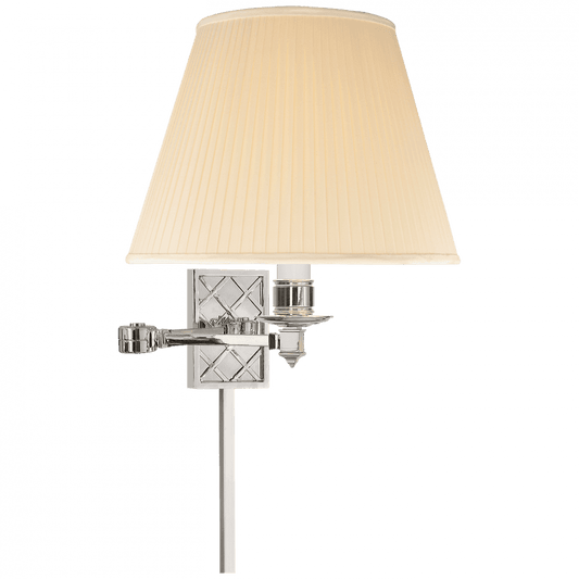 Visual Comfort Signature Gene Swing Arm Wall Sconce With Plug Polished Nickel