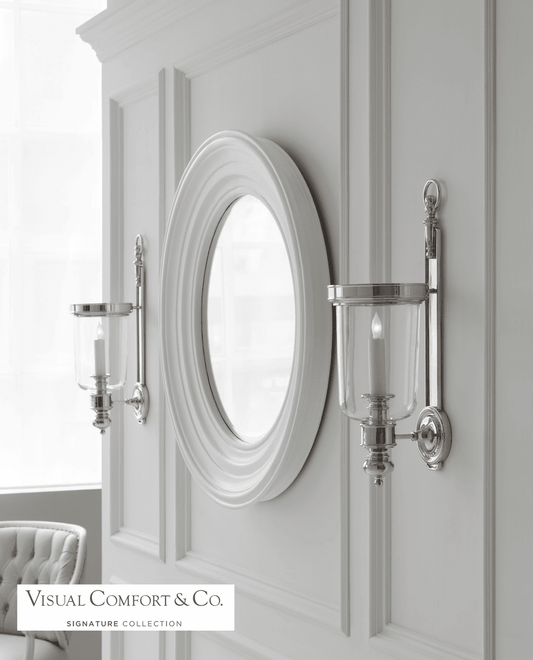 Visual Comfort Signature Georgian Small Hurricane Wall Sconce Antique Nickel