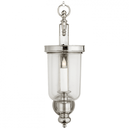 Visual Comfort Signature Georgian Small Hurricane Wall Sconce Polished Nickel