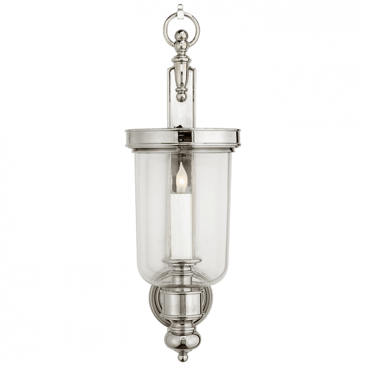 Visual Comfort Signature Georgian Small Hurricane Wall Sconce Polished Nickel