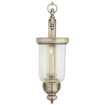 Visual Comfort & Co. Signature Collection Georgian Small Hurricane Wall Sconce, 1-Light, Antique Nickel, 22"H (CHD 2102AN 2FW4H)