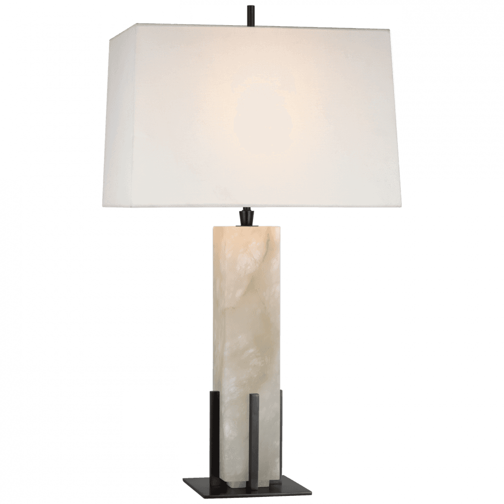 Visual Comfort Signature Gironde Large Table Lamp Alabaster and Bronze