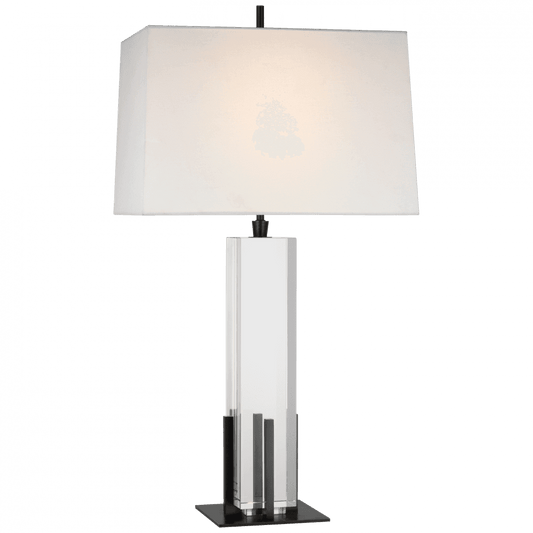 Visual Comfort Signature Gironde Large Table Lamp Crystal and Bronze