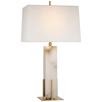 Visual Comfort Signature Gironde Large Table Lamp Alabaster and Hand-Rubbed Antique Brass