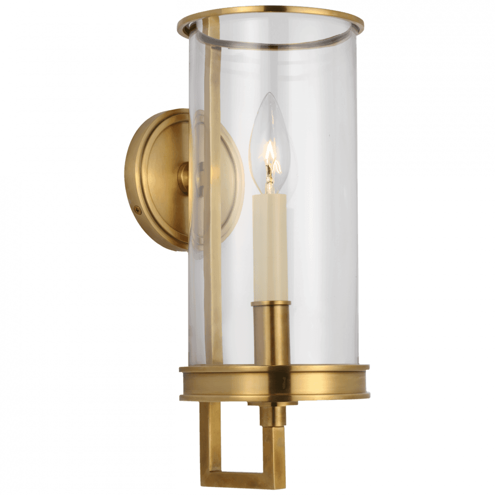 Visual Comfort Signature Glendon Hurricane Wall Sconce Antique-Burnished Brass