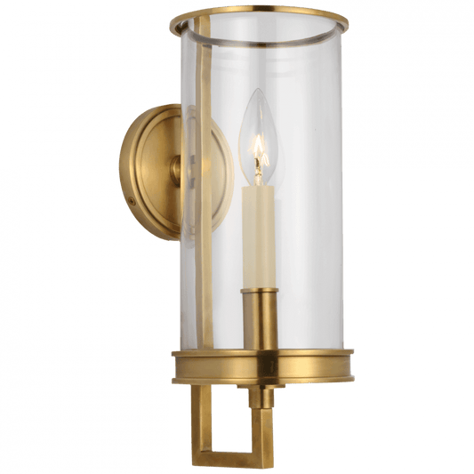Visual Comfort Signature Glendon Hurricane Wall Sconce Antique-Burnished Brass
