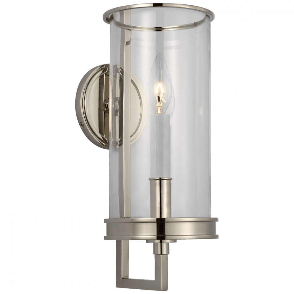Visual Comfort Signature Glendon Hurricane Wall Sconce Polished Nickel