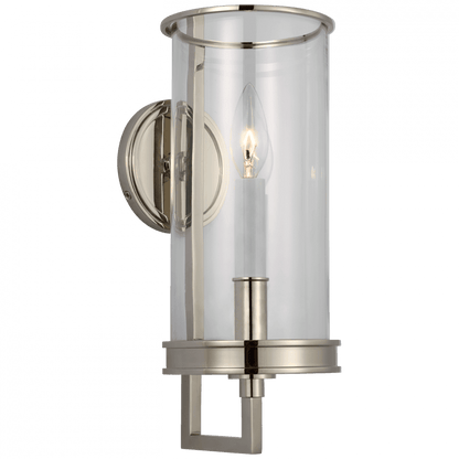 Visual Comfort Signature Glendon Hurricane Wall Sconce Polished Nickel