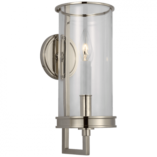 Visual Comfort Signature Glendon Hurricane Wall Sconce Polished Nickel
