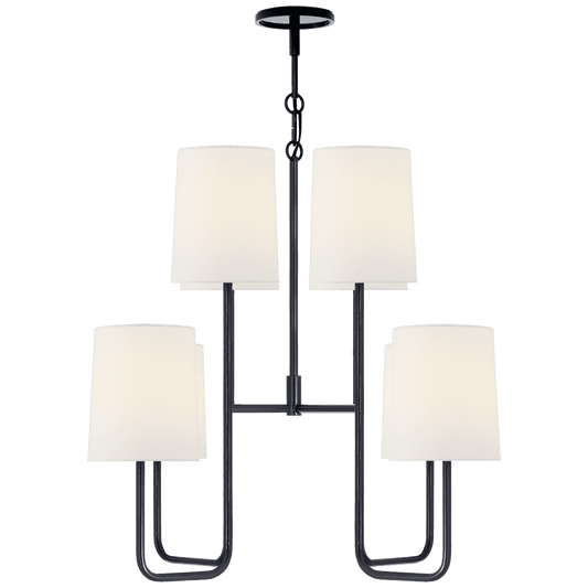 Visual Comfort Signature Go Lightly Medium Chandelier Charcoal