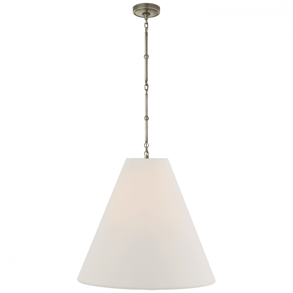 Visual Comfort Signature Goodman Large Hanging Lamp Bronze with Antique Brass