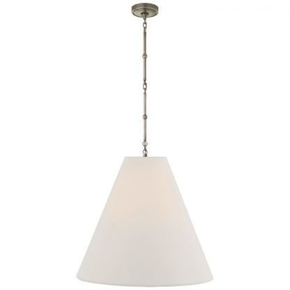 Visual Comfort Signature Goodman Large Hanging Lamp Bronze with Antique Brass