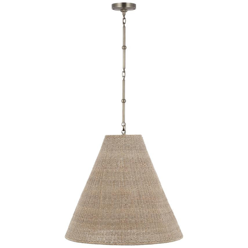 Visual Comfort Signature Goodman Large Hanging Lamp Hand-Rubbed Antique Brass