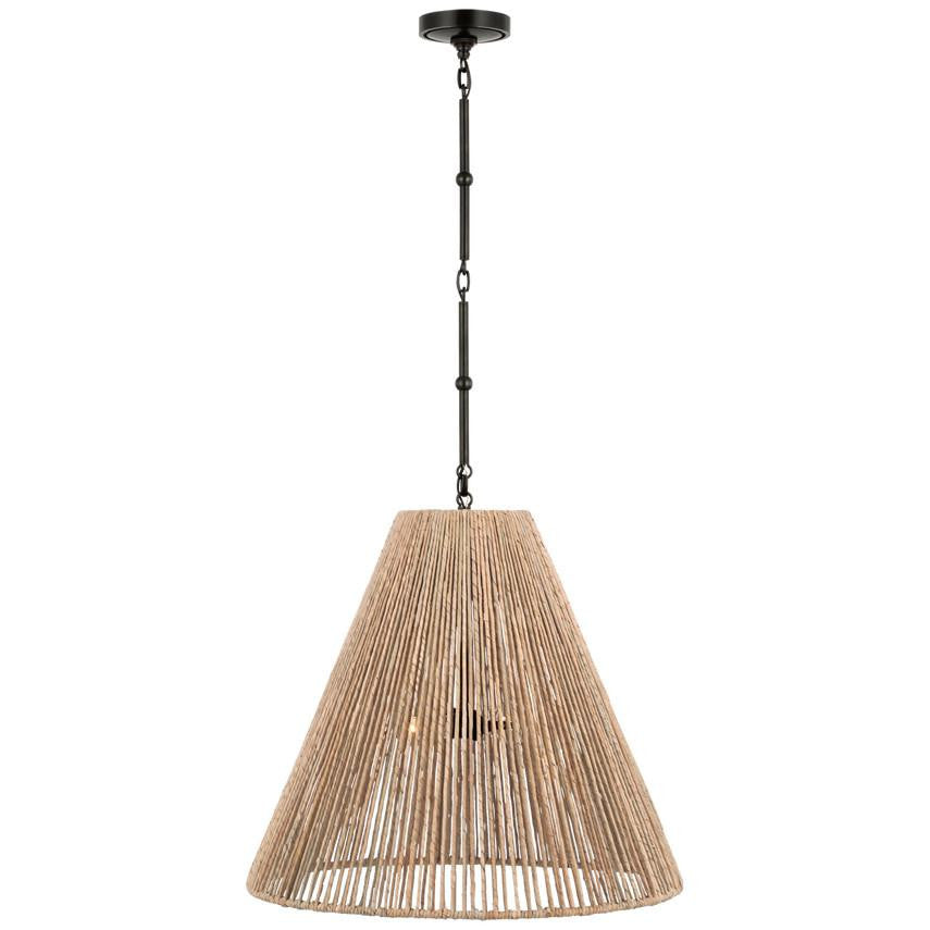 Visual Comfort Signature Goodman Large Hanging Lamp Hand-Rubbed Antique Brass