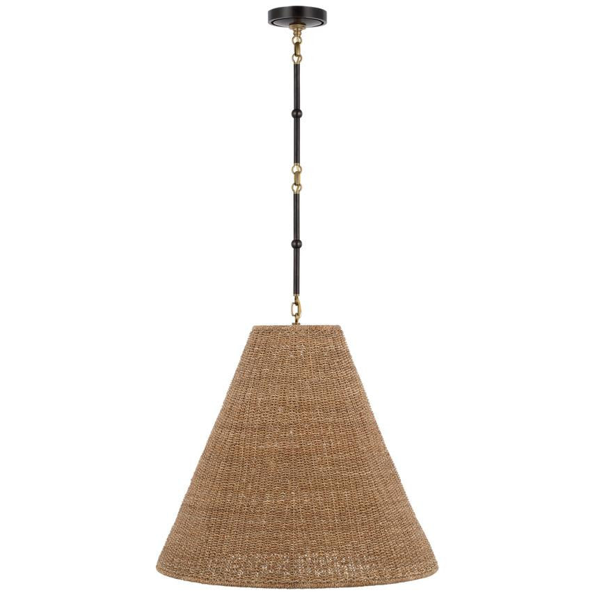 Visual Comfort Signature Goodman Large Hanging Lamp Hand-Rubbed Antique Brass