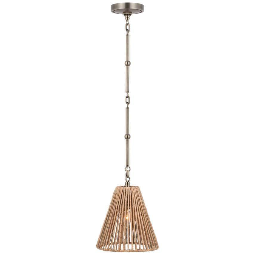 Visual Comfort Signature Goodman Petite Hanging Shade Bronze and Hand-Rubbed Antique Brass