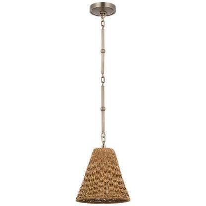 Visual Comfort Signature Goodman Petite Hanging Shade Bronze and Hand-Rubbed Antique Brass