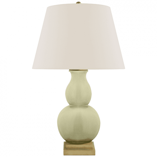 Visual Comfort Signature Gourd Gourd Form Small Table Lamp Celadon Crackle